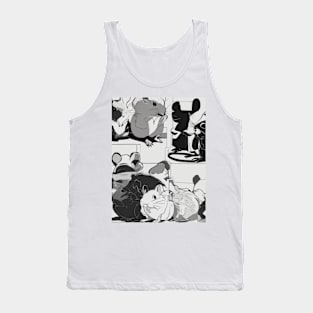 Hamsters Shadow Silhouette Anime Style Collection No. 28 Tank Top